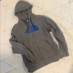 Grey zip up hoodie